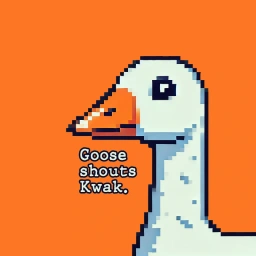 logo Goose shouts Kwak